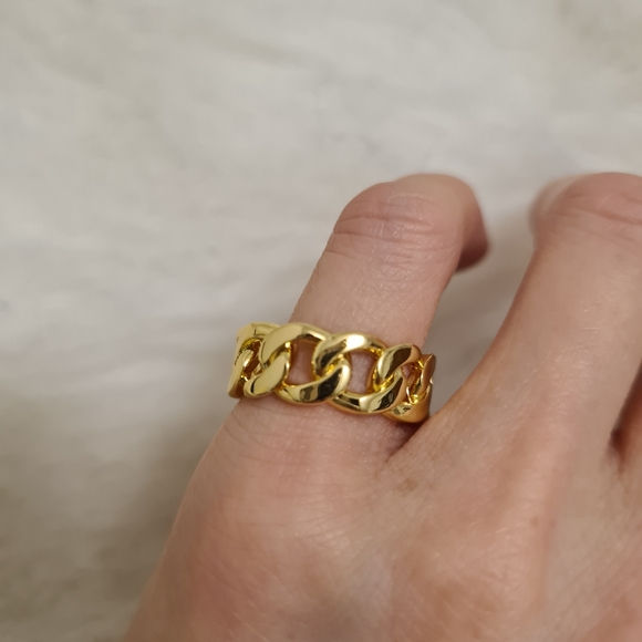 Fashion gold ring 6cm - Picture 3 of 7